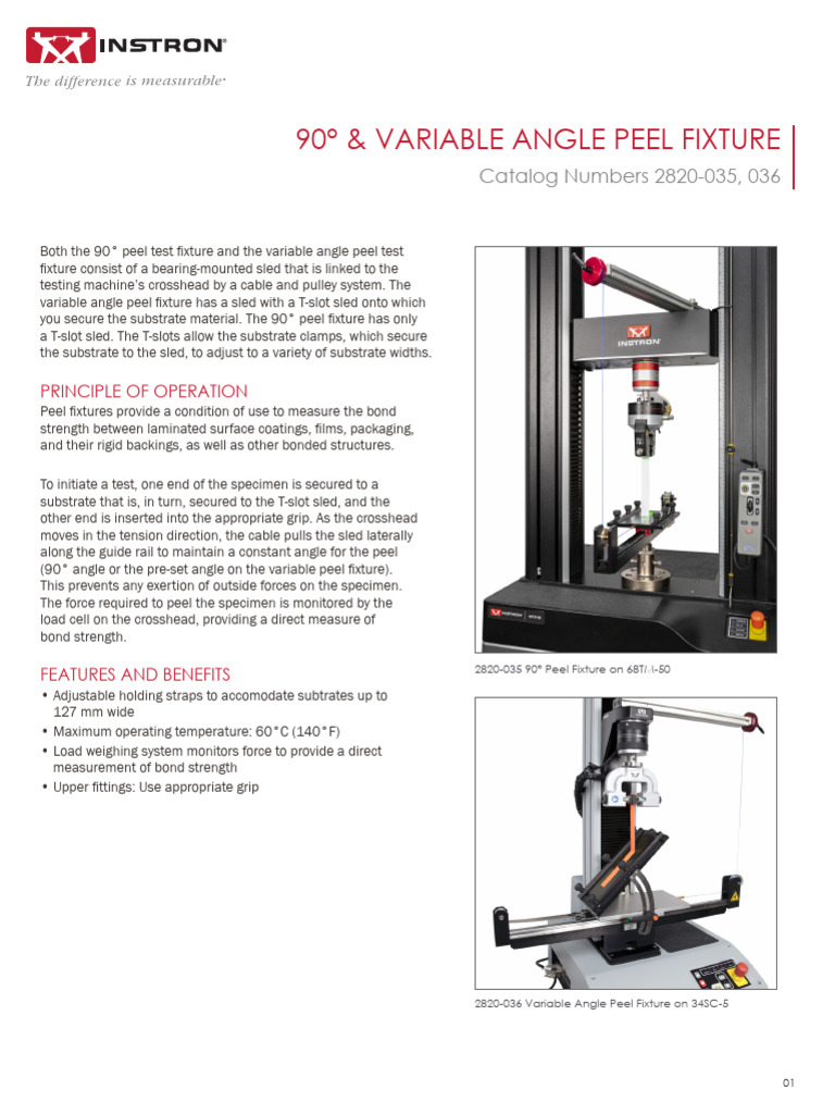 90 Degree and Variable Angle Peel Fixture | PDF | All Rights Reserved ...