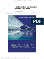 Dwnload Full Precalculus Mathematics For Calculus 6th Edition Stewart Test Bank PDF