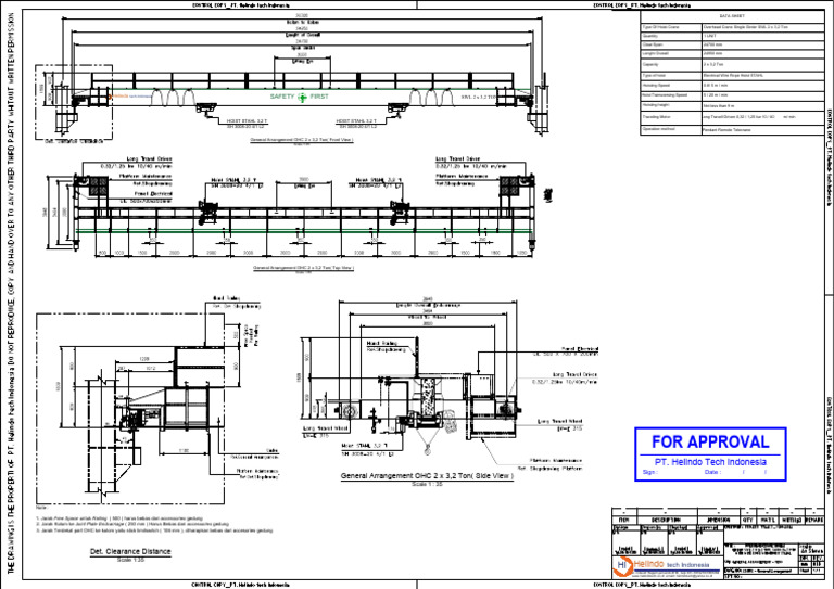 OHC Singgle Girder SWL 2x3,2 T MDO - R00B | PDF | Crane (Machine) | Tools