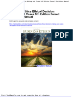 Dwnload Full Business Ethics Ethical Decision Making and Cases 9th Edition Ferrell Solutions Manual PDF