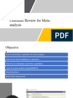 Conducting A Literature Review For A Meta-Analysis Ansd