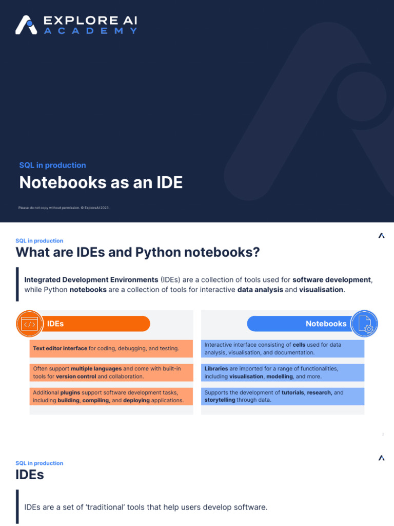 Notebooks As An IDE (Slides) | PDF | Integrated Development Environment ...