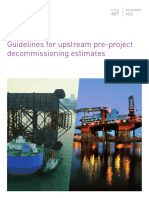 Guidelines For Upstream Pre-Project Decommissioning Estimates