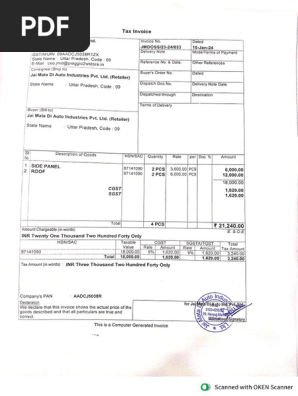 Repair Invoice