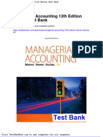 Dwnload Full Managerial Accounting 13th Edition Warren Test Bank PDF