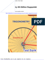 Dwnload Full Trigonometry 4th Edition Dugopolski Test Bank PDF