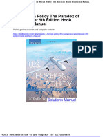 Dwnload Full U S Foreign Policy The Paradox of World Power 5th Edition Hook Solutions Manual PDF