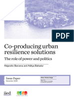 Co-Producing Urban Resilience Solutions: The Role of Power and Politics