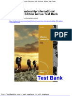 Dwnload Full Effective Leadership International Edition 5th Edition Achua Test Bank PDF