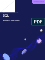 SQL Nanodegree Program Syllabus