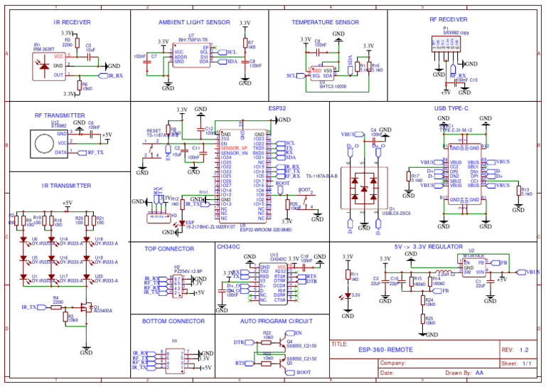 ESP32 Circuit and Schematic Overview | PDF