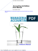 Dwnload Full Managerial Accounting 3rd Edition Braun Solutions Manual PDF