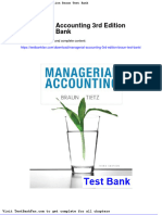 Dwnload Full Managerial Accounting 3rd Edition Braun Test Bank PDF