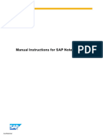 Manual Instructions For SAP Note 3168730