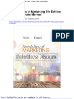 Dwnload Full Foundations of Marketing 7th Edition Pride Solutions Manual PDF