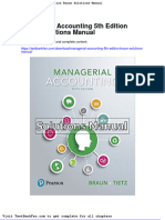 Dwnload Full Managerial Accounting 5th Edition Braun Solutions Manual PDF