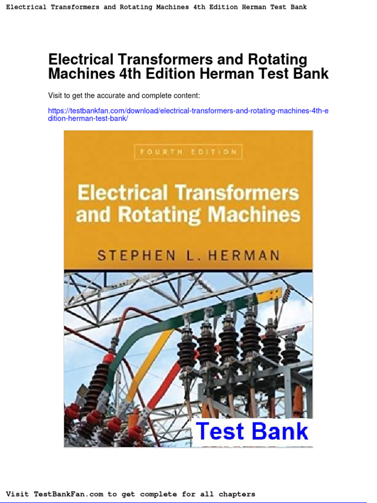 Dwnload Full Electrical Transformers and Rotating Machines 4th Edition