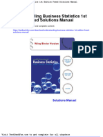 Dwnload Full Understanding Business Statistics 1st Edition Freed Solutions Manual PDF