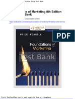 Dwnload Full Foundations of Marketing 8th Edition Pride Test Bank PDF