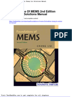 Dwnload Full Foundations of Mems 2nd Edition Chang Liu Solutions Manual PDF