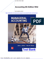 Dwnload Full Managerial Accounting 6th Edition Wild Test Bank PDF