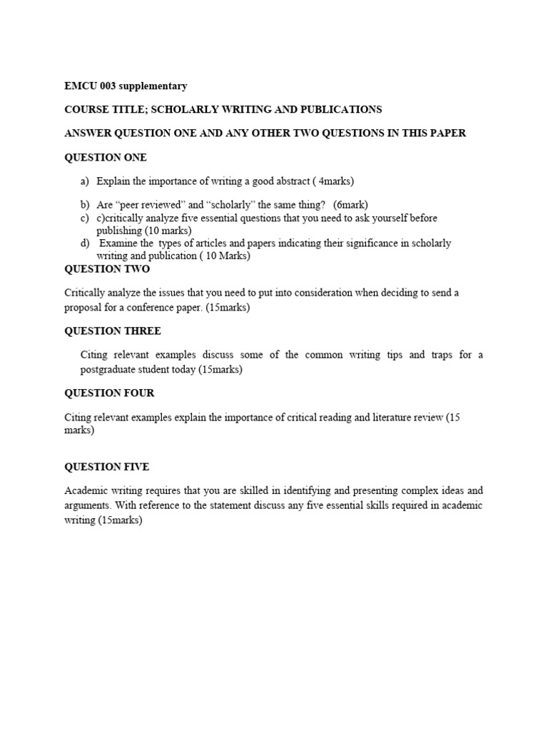Scholarly Writing Essentials and Tips | PDF