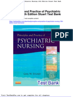 Dwnload Full Principles and Practice of Psychiatric Nursing 10th Edition Stuart Test Bank PDF