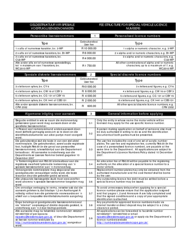 Special Vehicle Licence Fee Structure | PDF | Vehicle Registration ...