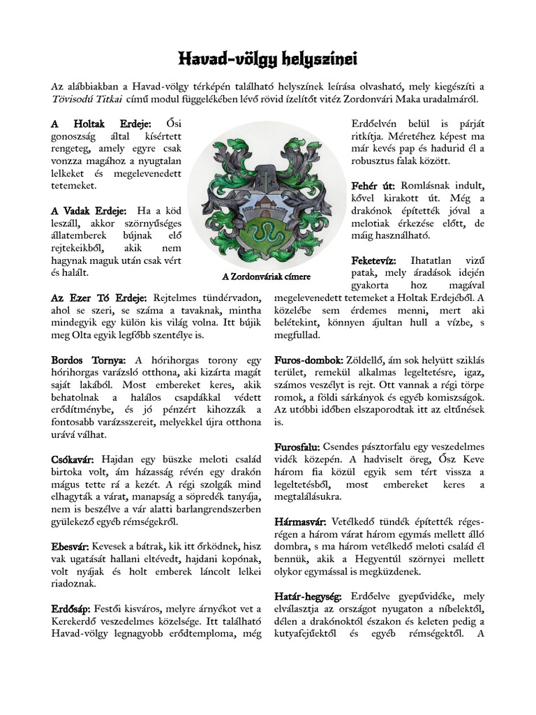 Havad Volgy Leirasa | PDF