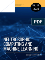 Neutrosophic Computing and Machine Learning, Vol. 18