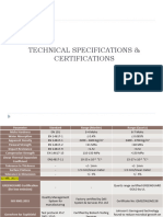 Specifications & Certifications