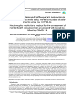 Método Multicriterio Neutrosófico para La Evaluación de Las Consecuencias en La Salud Mental Asociadas Al Aislamiento Social Por COVID-19