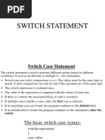 Gr.8 - Switch Statement - Notes