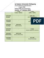 Schedule of Mid Exam Aut23