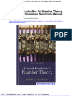 Dwnload Full Friendly Introduction To Number Theory 4th Edition Silverman Solutions Manual PDF
