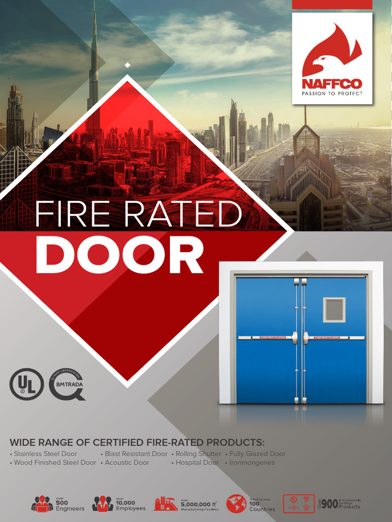 NAFFCO Fire Doors New Catalogue 2019 PDF Door Building Engineering