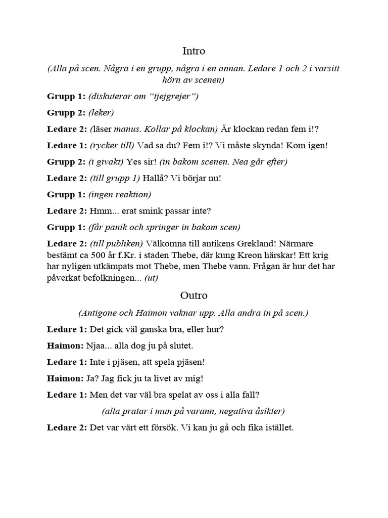 Antigone scener pdf