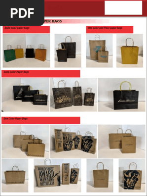 Paper Bags Product List