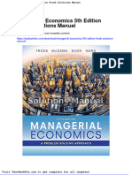 Dwnload Full Managerial Economics 5th Edition Froeb Solutions Manual PDF