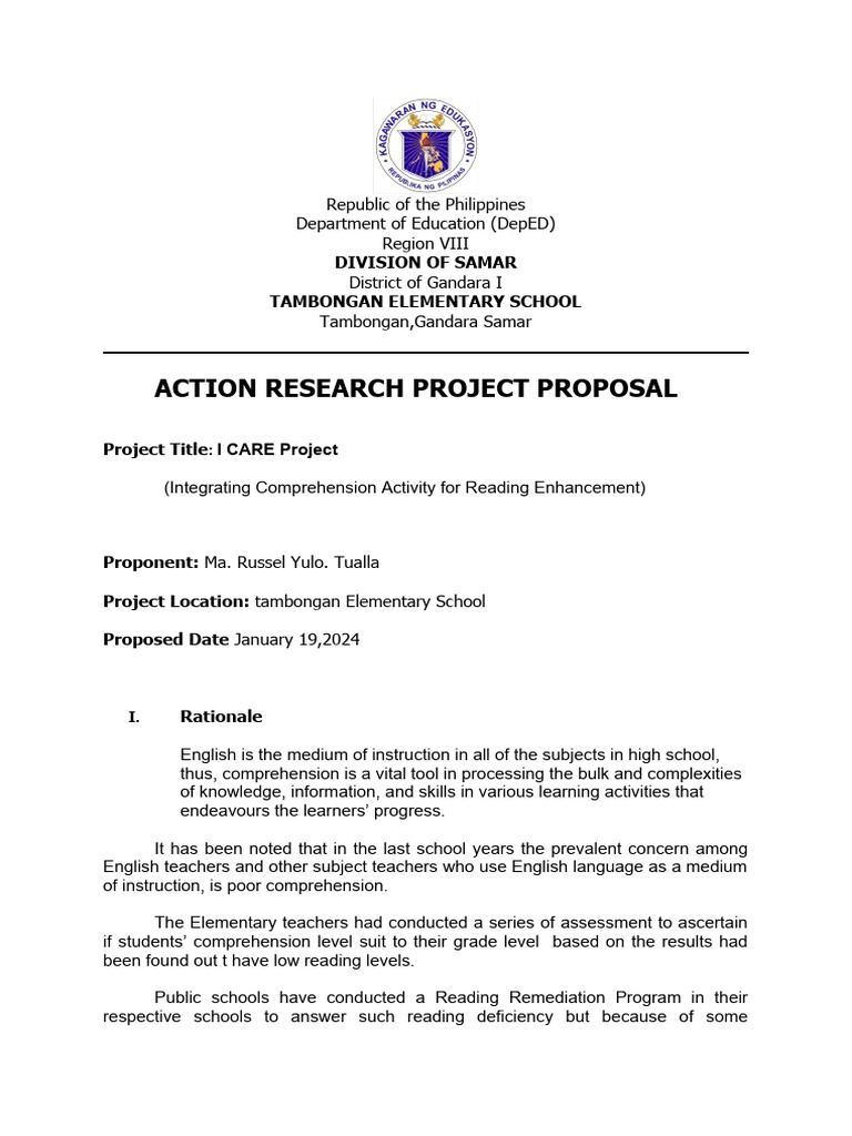 Project Proposal Ma Russel Y Tualla Strategic Planning Pdf