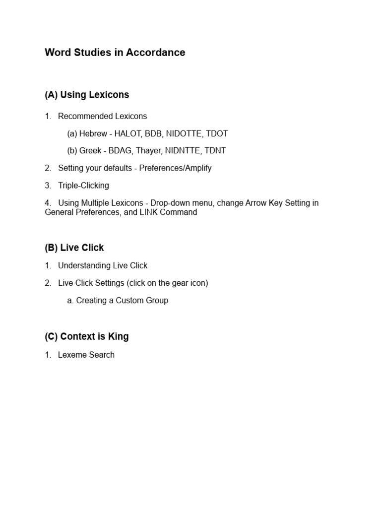 Biblical Lexicon Usage Guide | PDF