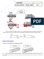 Mécanique -Torsion Simple Terminale