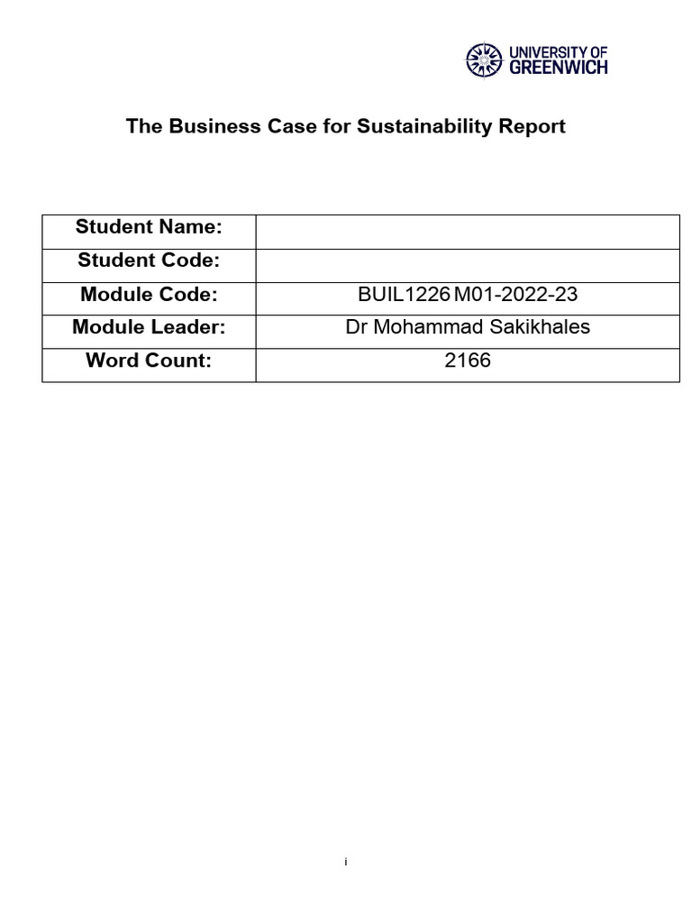 The Business Case For Sustainability Report | PDF | Green Building ...