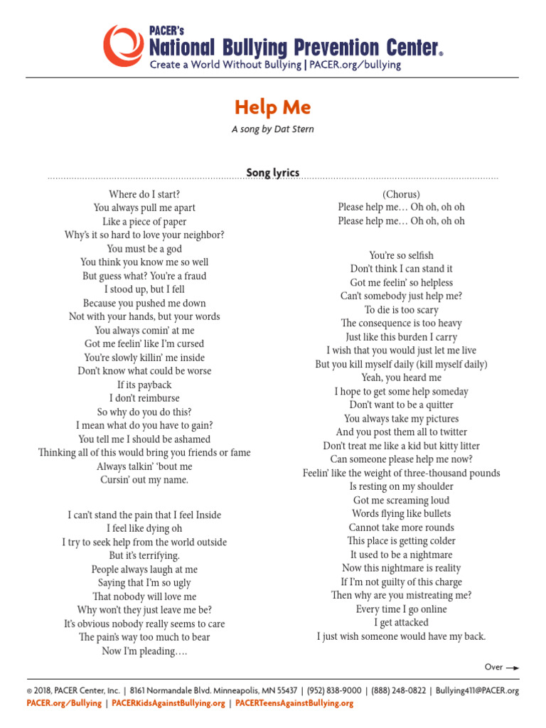 Help Me Lyrics | PDF