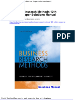 Dwnload Full Business Research Methods 12th Edition Cooper Solutions Manual PDF