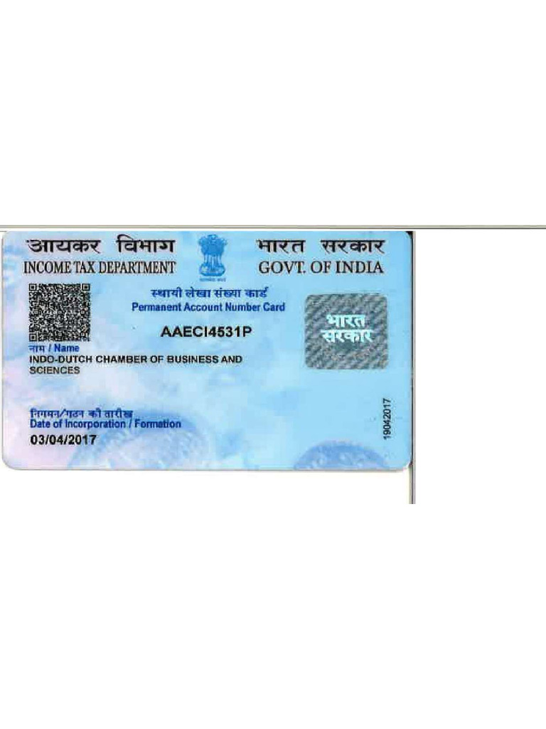 Pan Card IDCBS | PDF