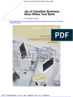 Dwnload Full Fundamentals of Canadian Business Law 2nd Edition Willes Test Bank PDF