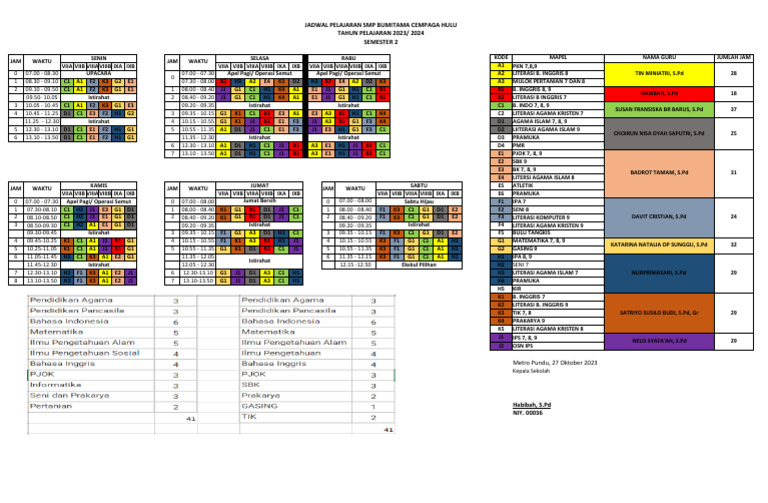Jadwal 2024 Terbaru Pdf