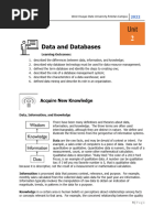 Unit 2 Data and Databases