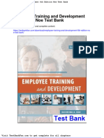 Dwnload Full Employee Training and Development 6th Edition Noe Test Bank PDF